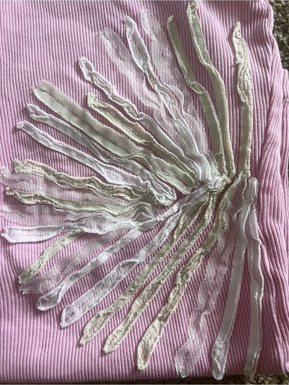 Y2K Old Navy Pink Ribbed Tank Top - Picture 3 of 4